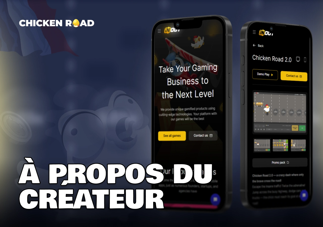 Présentation du créateur InOut Games et de son jeu Chicken Road 2, avec aperçu des fonctionnalités et innovations
