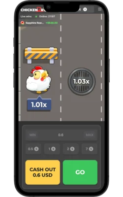 Capture 2 d'écran du site officiel Chicken Road